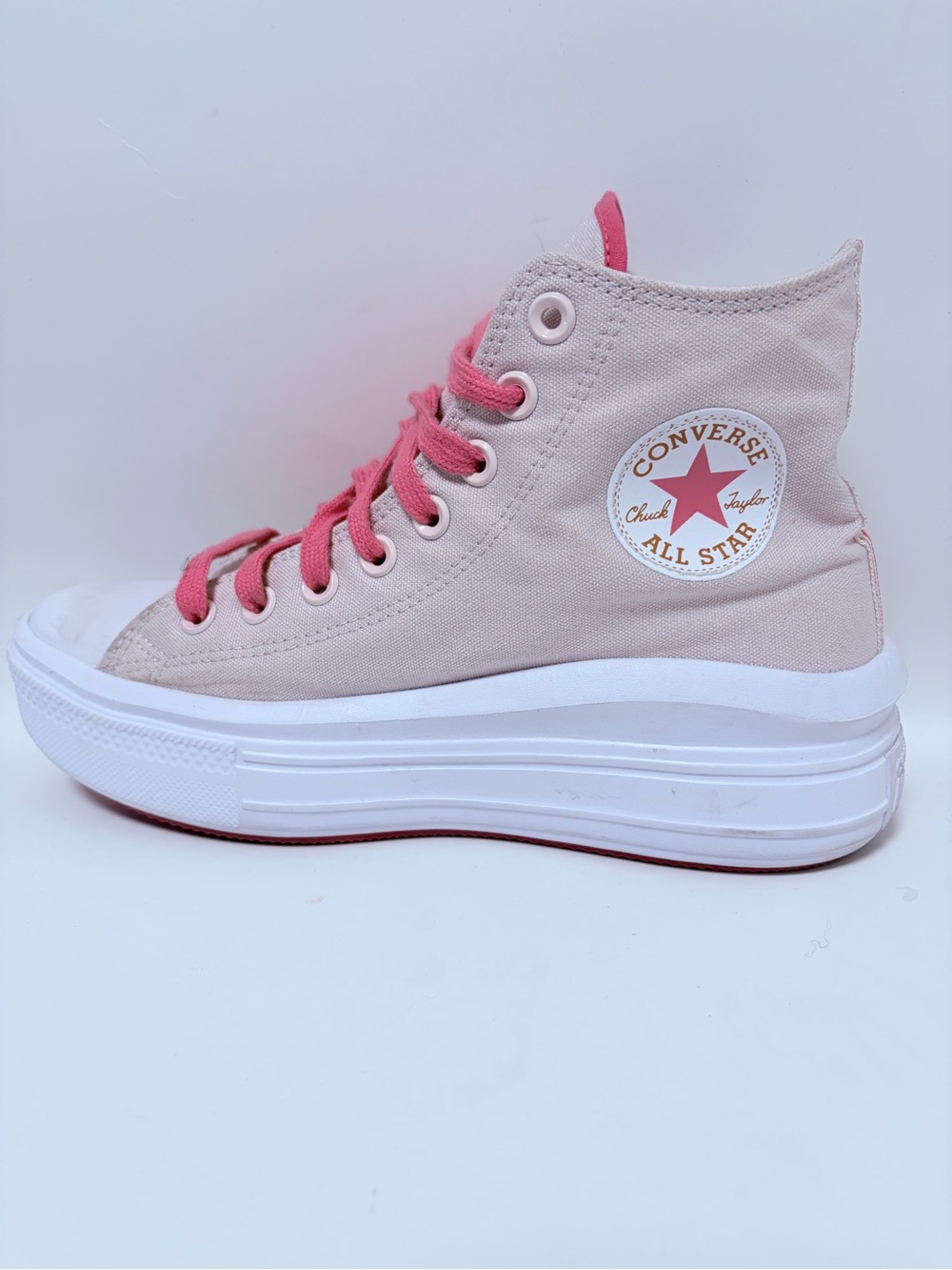 Converse Chuck Taylor All Star Platform Sneakers Womens 8.5 Rose Pink Hi Top